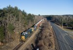 CSXT 1727 Leads L071 West at East Newport